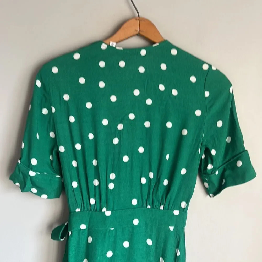 NEW & Other Stories Polka Dot Midi Wrap Dress - Picture 8 of 14